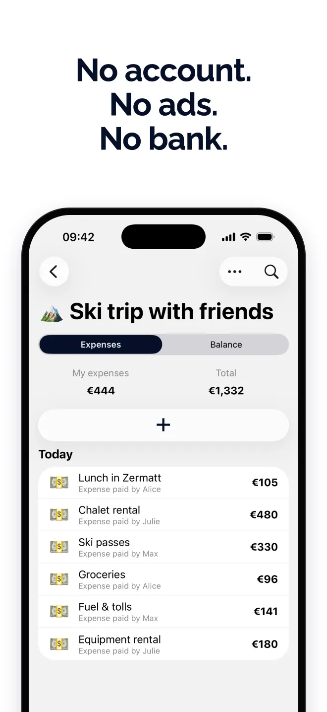 No account. No ads. No bank.